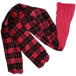 UO Plaid Tights Red & Black Scotch Tape Print Panty Hose OS 90s Grunge Punk Goth